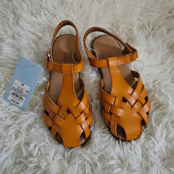 CAT & JACK SANDALS SIZE 12 FOR KIDS COGNAC - Picture 2 of 4